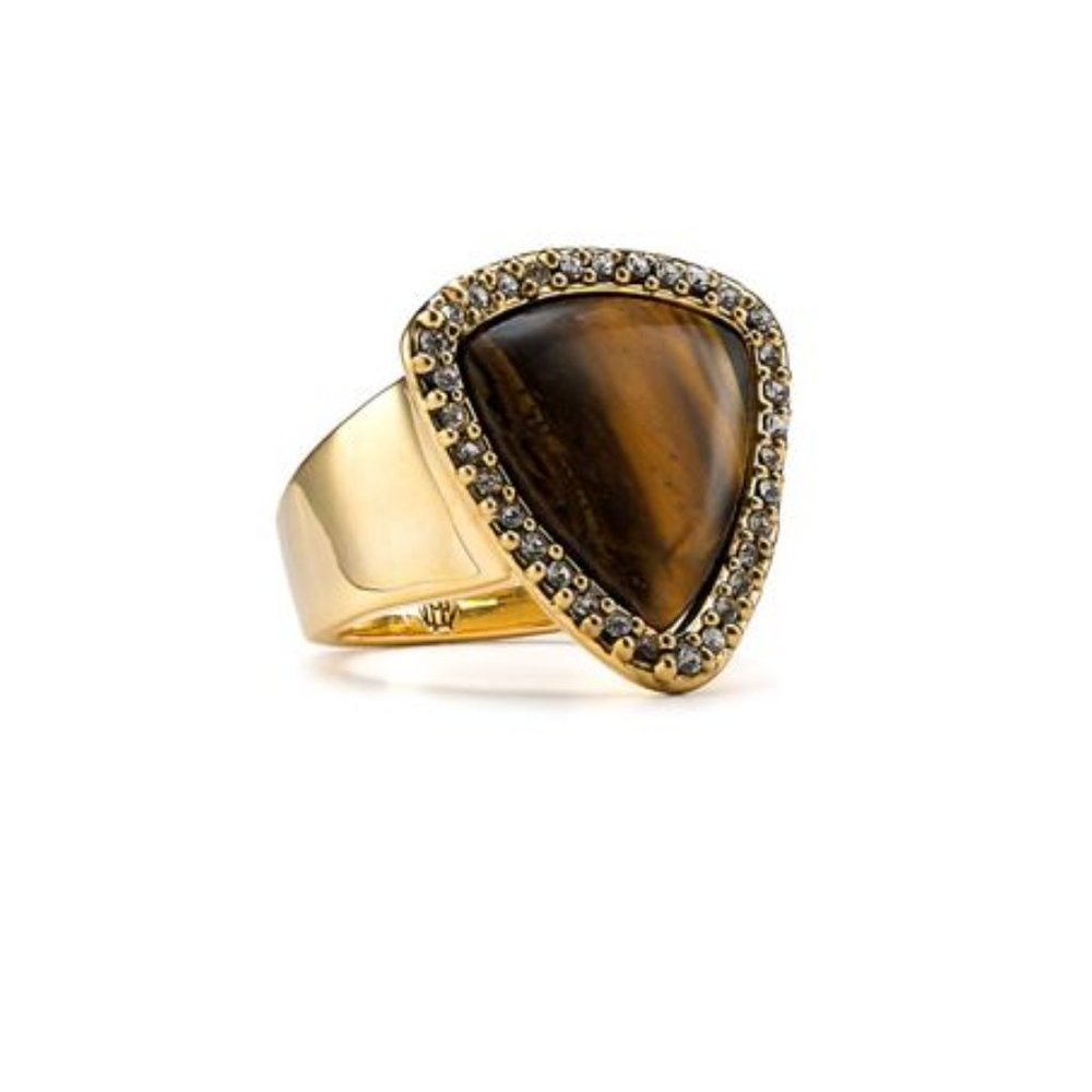 House of Harlow Tiger Eye ring